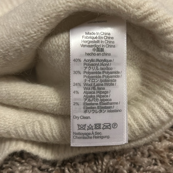 NWT Madewell Dillon Pullover Mock Turtleneck in Cream - Picture 8 of 8